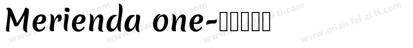 Merienda one字体转换